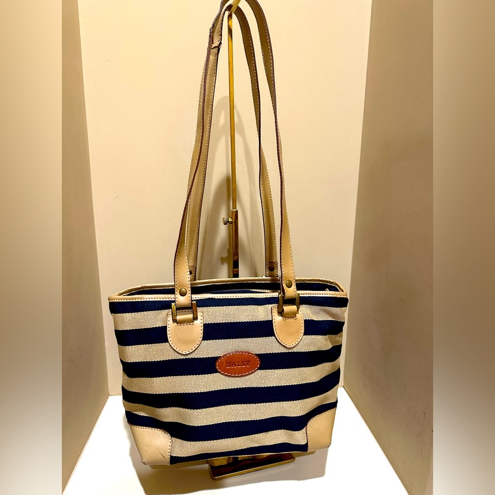 Vintage Bally Striped Shoulder Bag